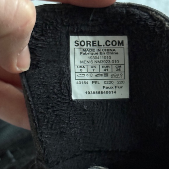 Sorel Cheyenne Metro Hi Top Waterproof Black & White Sneaker Boot Men’s Size 8 - Picture 15 of 16